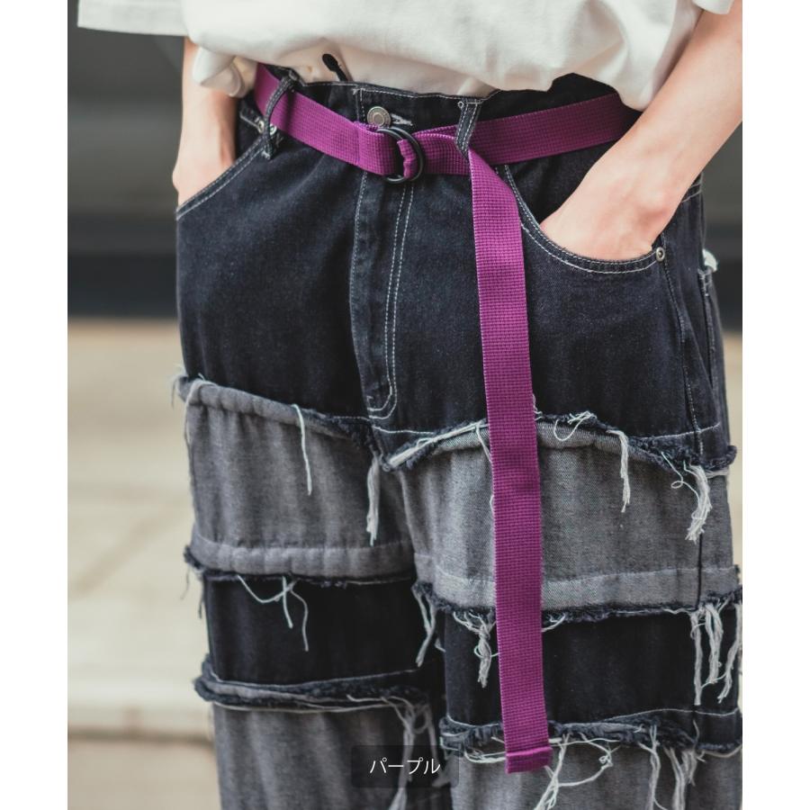 ベルト メンズ Dカン リングベルト ラインデザイン カラフル セレクト アメカジ カジュアル 古着MIX スケーター ストリート 韓国ファッション | improves | 18