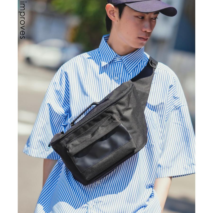 ボディバッグ メンズ キャンバス ショルダーバッグ 斜めがけバッグ 鞄 カバン バック フリーサイズ セレクト カジュアル 古着MIX スケーター ストリート 韓国 | improves