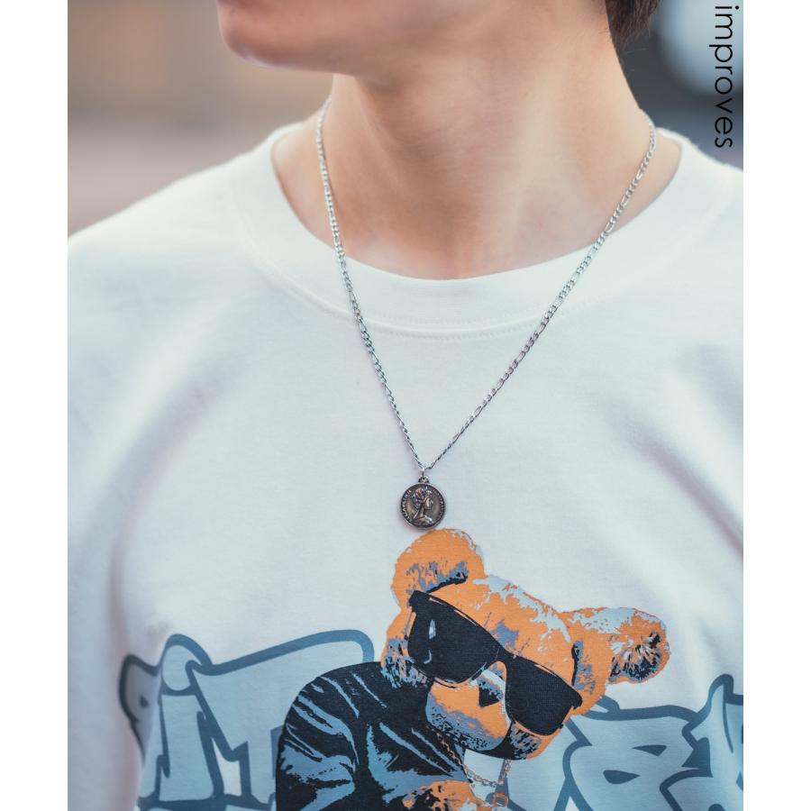 ネックレス メンズ チェーン 小物 首飾り アクセサリー コインモチーフ チャーム トップ ユニセックス セレクト アメカジ 古着MIX スケーター ストリート 韓国 | improves | 02