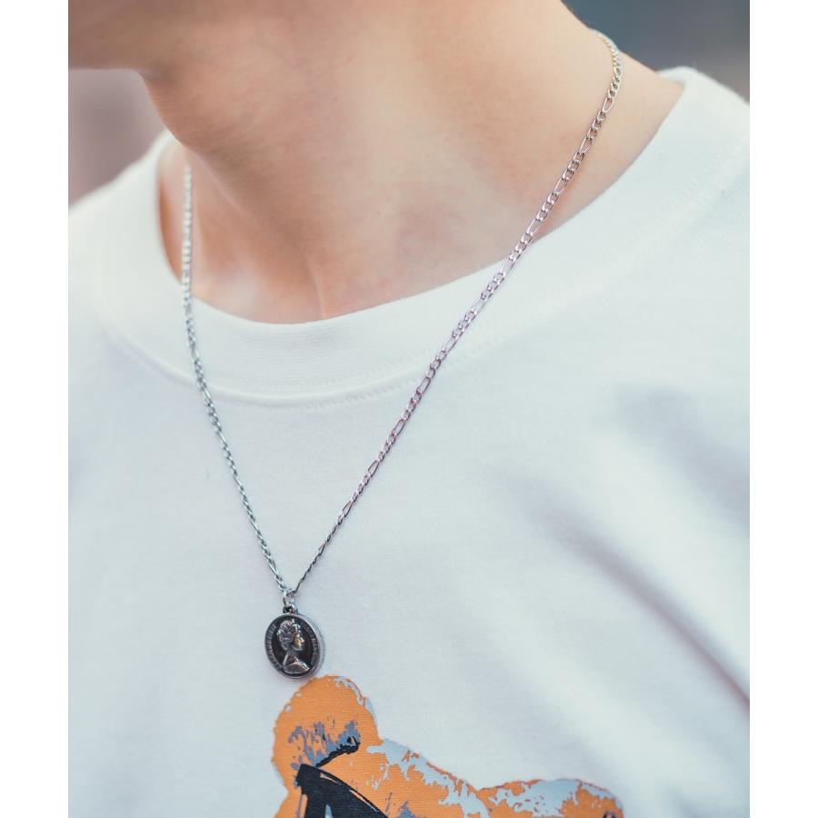 ネックレス メンズ チェーン 小物 首飾り アクセサリー コインモチーフ チャーム トップ ユニセックス セレクト アメカジ 古着MIX スケーター ストリート 韓国 | improves | 03