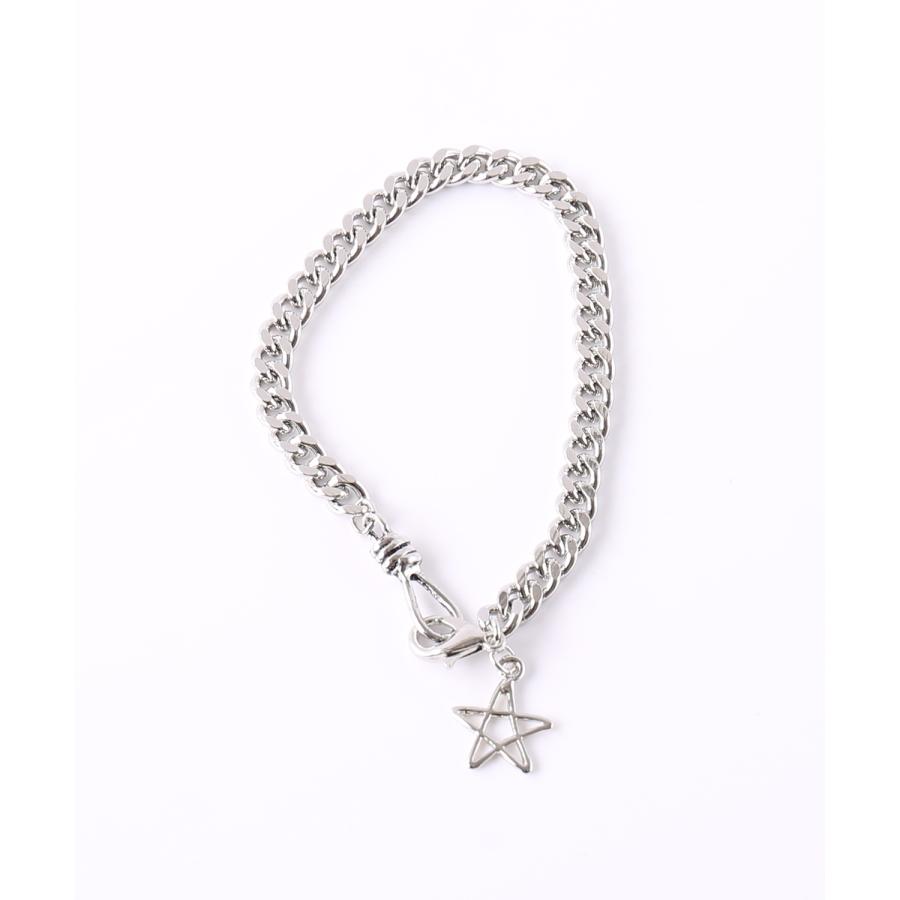 ブレスレット メンズ チェーン 小物 アクセサリー 五芒星 スター チャーム トップ ユニセックス セレクト カジュアル 古着MIX スケーター ストリート 韓国 | improves | 03