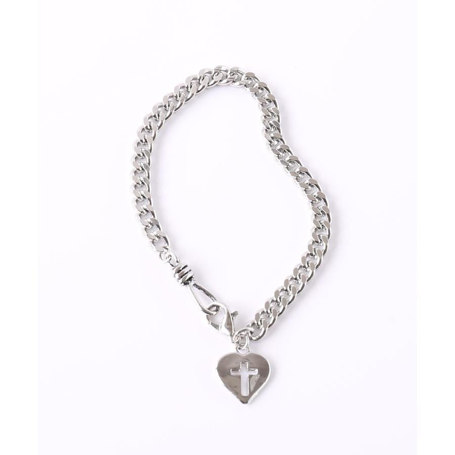 ブレスレット メンズ チェーン 小物 アクセサリー ハート クロス チャーム トップ ユニセックス セレクト カジュアル 古着MIX スケーター ストリート 韓国 | improves | 03