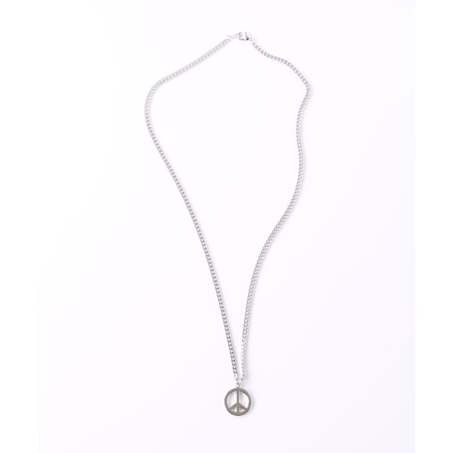 ネックレス メンズ チェーン 小物 アクセサリー ピースマーク チャーム トップ ユニセックス セレクト アメカジ カジュアル 古着MIX スケーター ストリート 韓国 | improves | 05