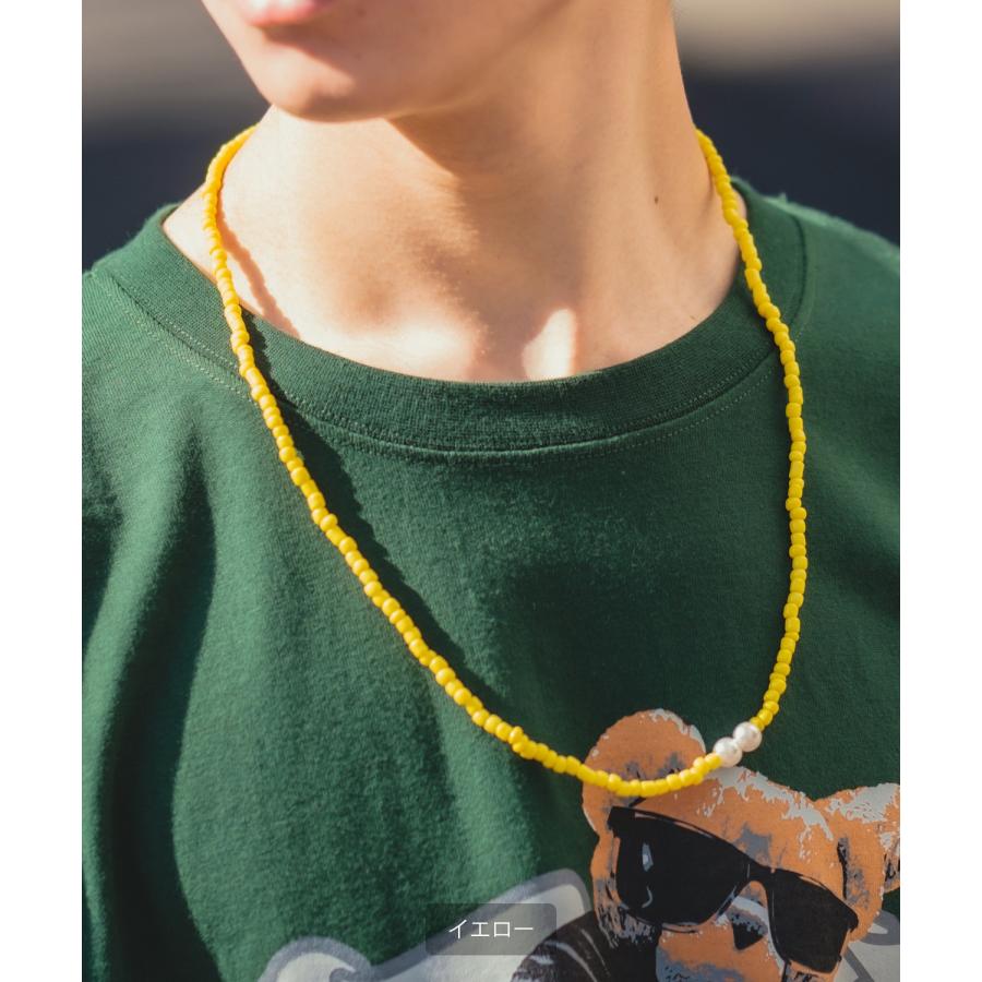 ネックレス メンズ ビーズ 首飾り 小物 アクセサリー カラフル ユニセックス セレクト アメカジ カジュアル シンプル 古着MIX リゾート マリン ストリート 韓国 | improves | 17