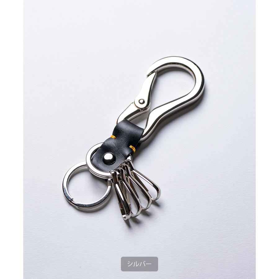 カラビナキーホルダー メンズ レディース キーフック キーリング ウォレットチェーン 連結 Y2K ストリート 韓国ファッション 鍵 レザー調 黒 銀 金 | improves | 06