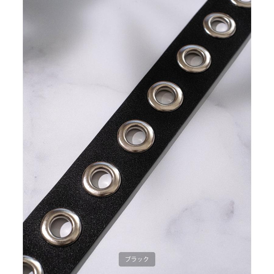 ベルト メンズ レディース ハトメ シンセティックレザー アメカジ カジュアル スケーター ストリート 韓国ファッション きれいめ セレクト | improves | 05