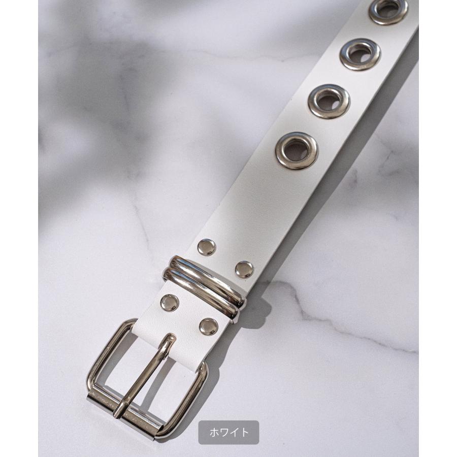 ベルト メンズ レディース ハトメ シンセティックレザー アメカジ カジュアル スケーター ストリート 韓国ファッション きれいめ セレクト | improves | 07