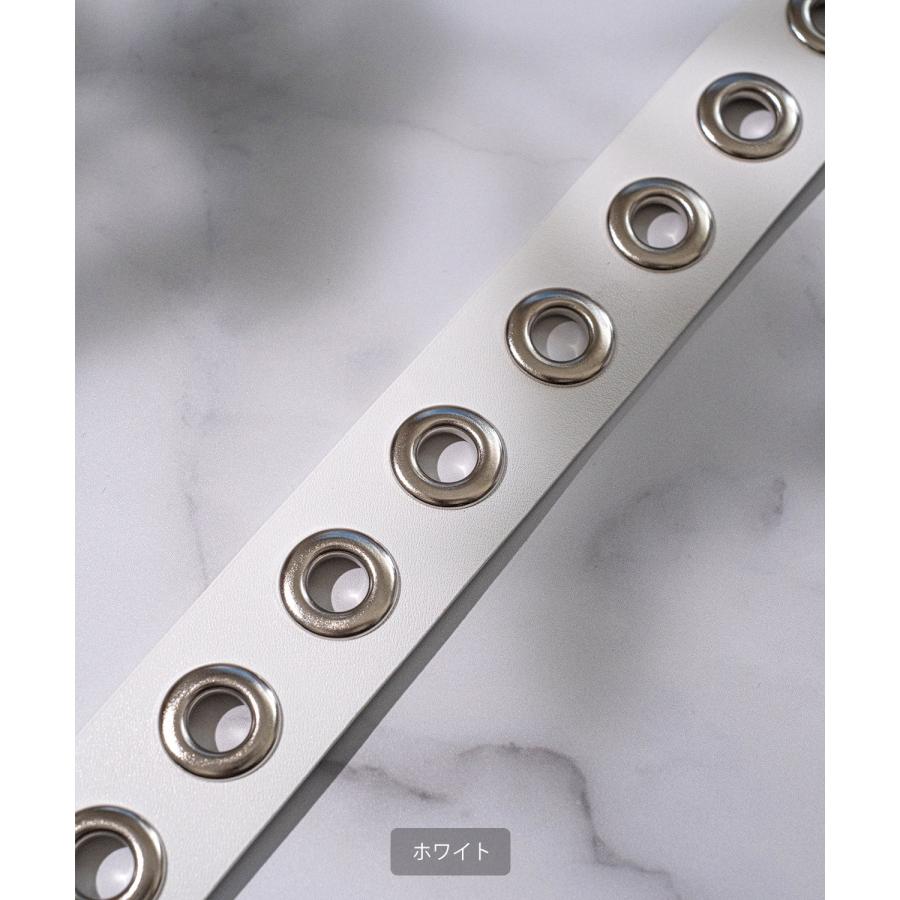 ベルト メンズ レディース ハトメ シンセティックレザー アメカジ カジュアル スケーター ストリート 韓国ファッション きれいめ セレクト | improves | 08