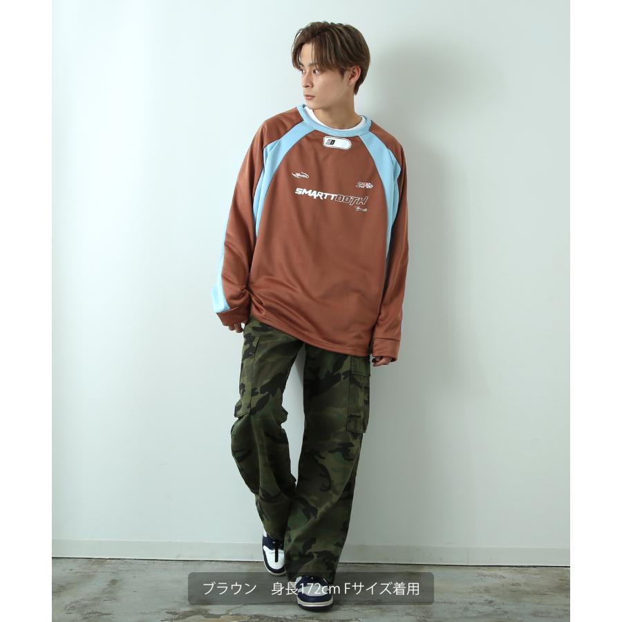 reuschロゴ　オーバーサイズ　長袖　ロンt テック系　ゲームシャツストリート reuschロゴ オーバーサイズ 長袖 ロンt テック系 ゲームシャツ