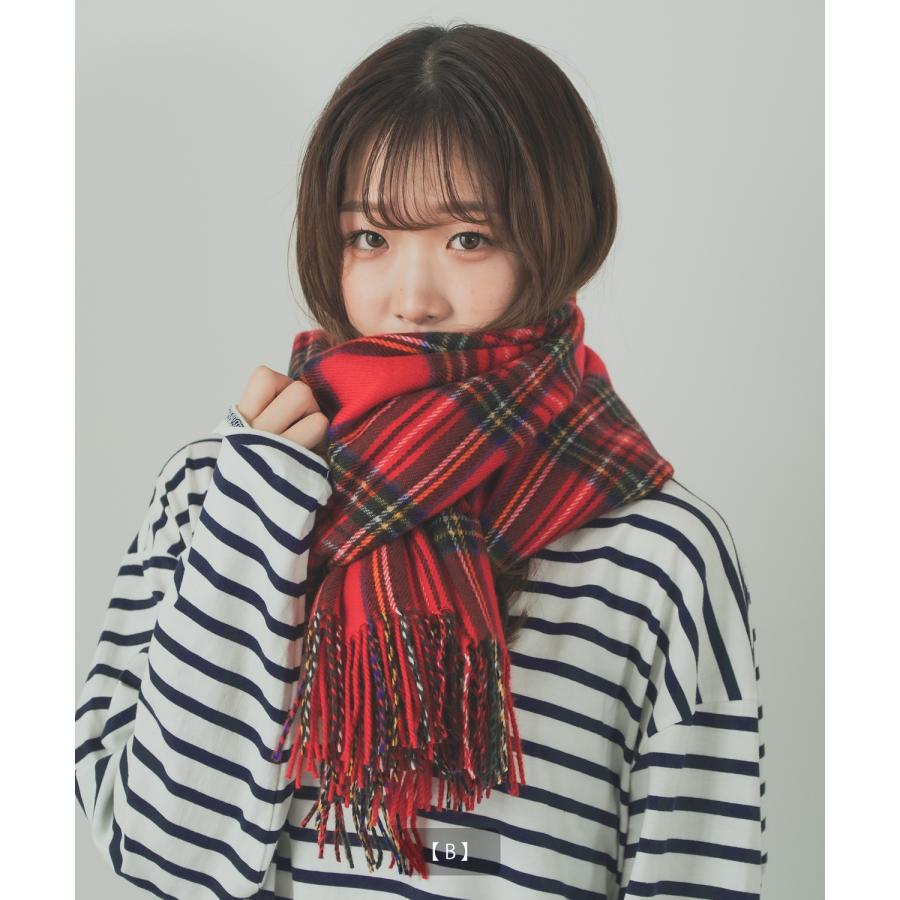 マフラーバッグ メンズ レディース 大判 チェック 襟巻き ストール フリンジ カジュアル スケーター ストリート 韓国ファッション きれいめ セレクト | improves | 26