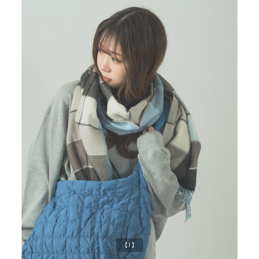 マフラーバッグ メンズ レディース 大判 チェック 襟巻き ストール フリンジ カジュアル スケーター ストリート 韓国ファッション きれいめ セレクト | improves | 29
