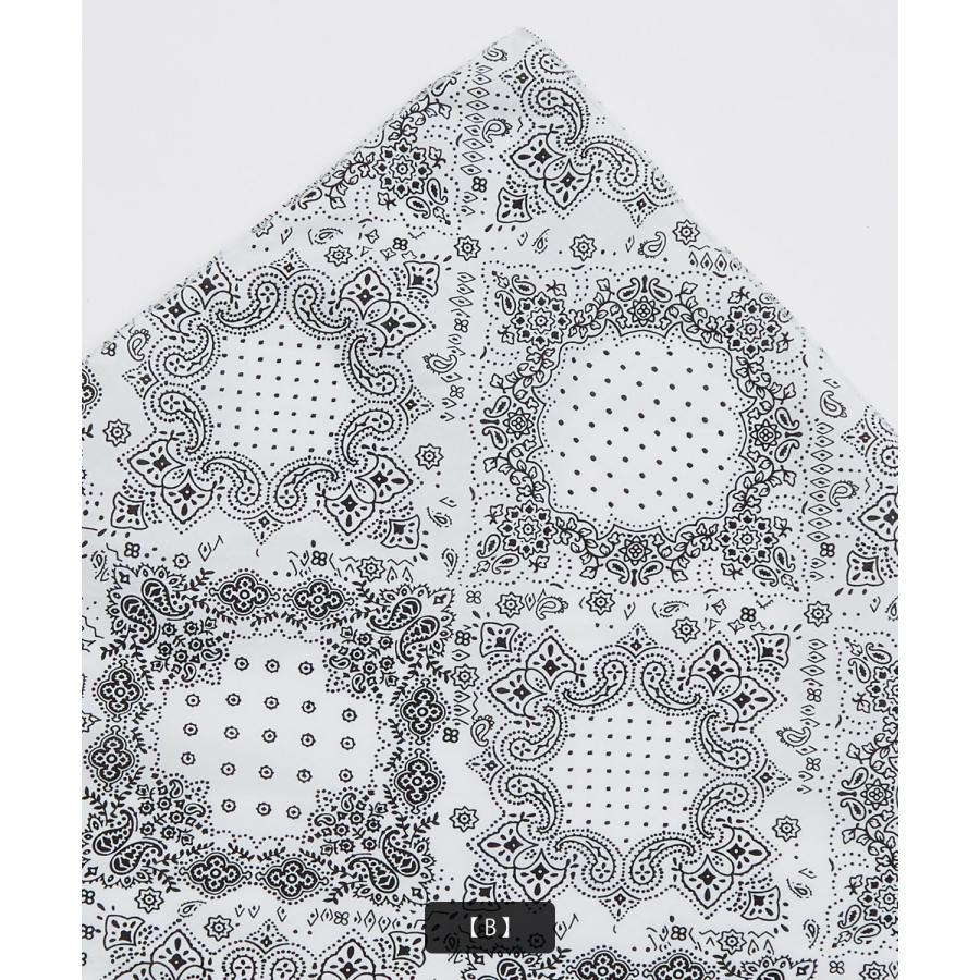 スカーフ メンズ レディース 三角スカーフ チョーカースカーフ 総柄 ペイズリー ストライプ 大人 韓国ファッション きれいめ セレクト | improves | 18