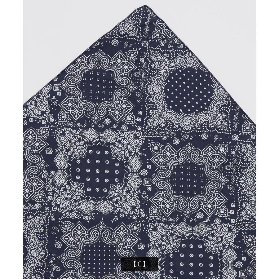 スカーフ メンズ レディース 三角スカーフ チョーカースカーフ 総柄 ペイズリー ストライプ 大人 韓国ファッション きれいめ セレクト | improves | 19