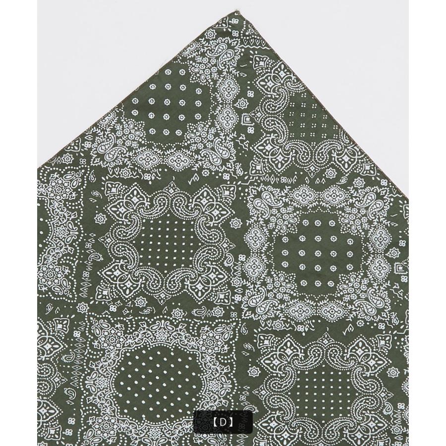 スカーフ メンズ レディース 三角スカーフ チョーカースカーフ 総柄 ペイズリー ストライプ 大人 韓国ファッション きれいめ セレクト | improves | 20