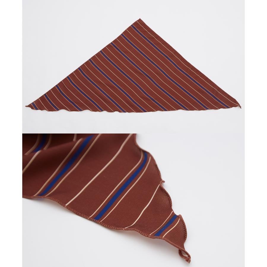 スカーフ メンズ レディース 三角スカーフ チョーカースカーフ 総柄 ペイズリー ストライプ 大人 韓国ファッション きれいめ セレクト | improves | 25