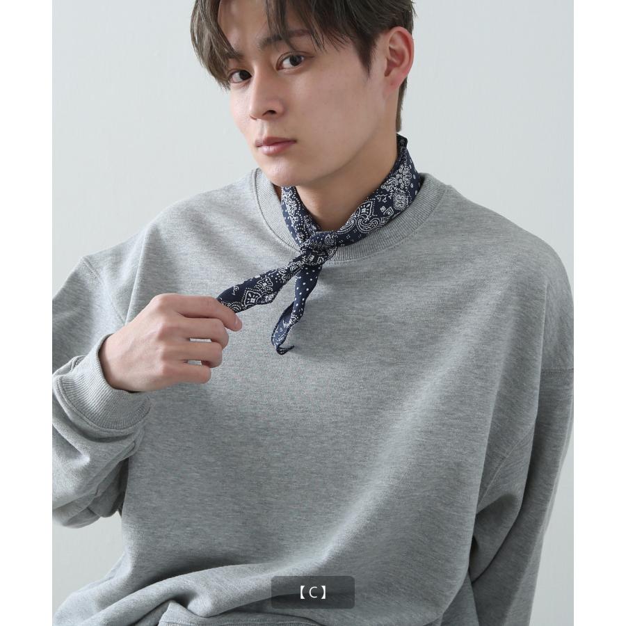 スカーフ メンズ レディース 三角スカーフ チョーカースカーフ 総柄 ペイズリー ストライプ 大人 韓国ファッション きれいめ セレクト | improves | 11