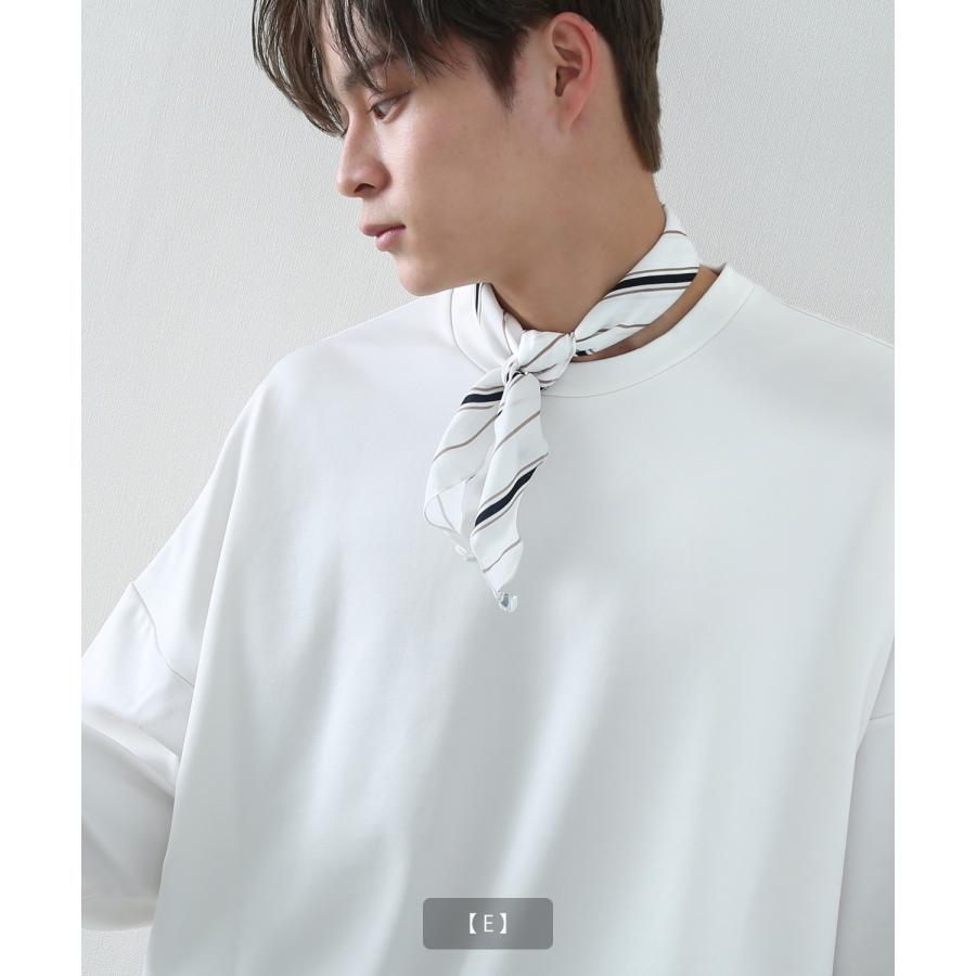 スカーフ メンズ レディース 三角スカーフ チョーカースカーフ 総柄 ペイズリー ストライプ 大人 韓国ファッション きれいめ セレクト | improves | 13