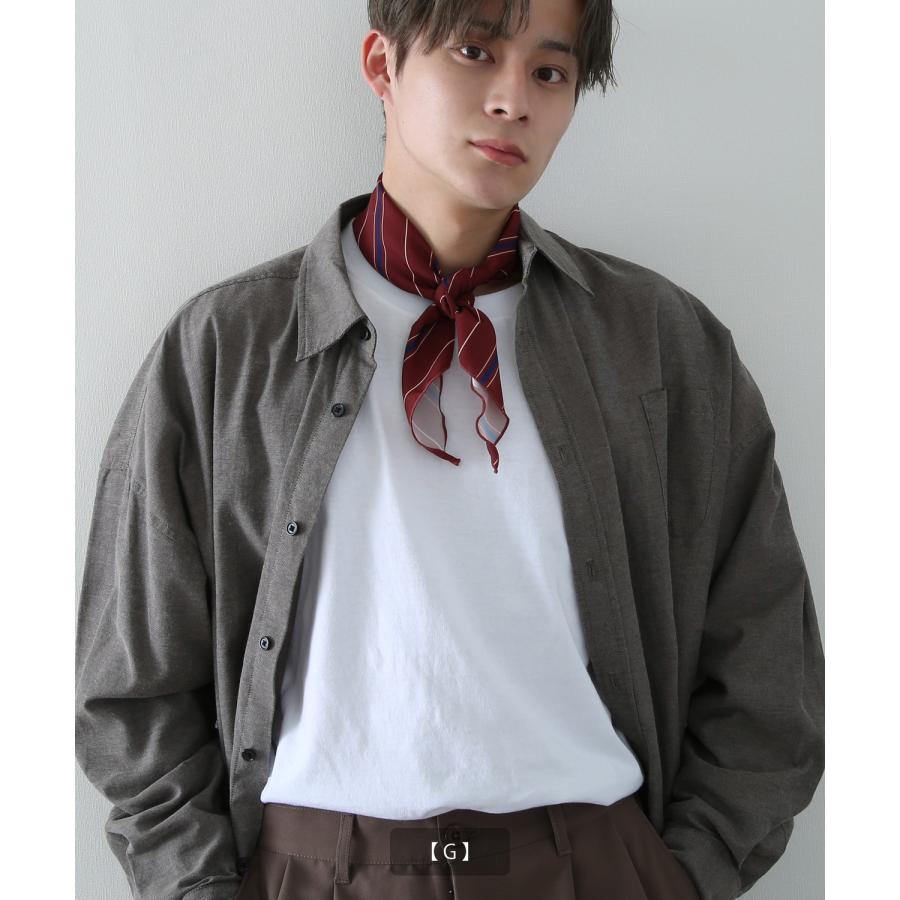 スカーフ メンズ レディース 三角スカーフ チョーカースカーフ 総柄 ペイズリー ストライプ 大人 韓国ファッション きれいめ セレクト | improves | 15