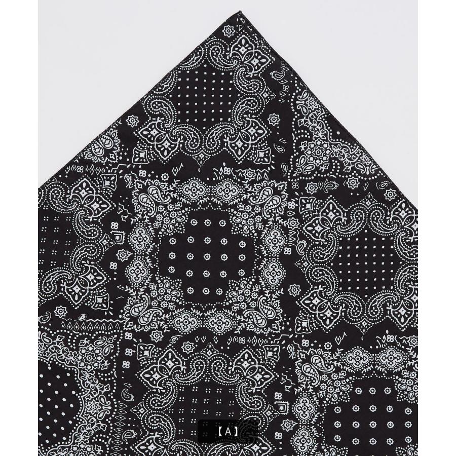 スカーフ メンズ レディース 三角スカーフ チョーカースカーフ 総柄 ペイズリー ストライプ 大人 韓国ファッション きれいめ セレクト | improves | 17