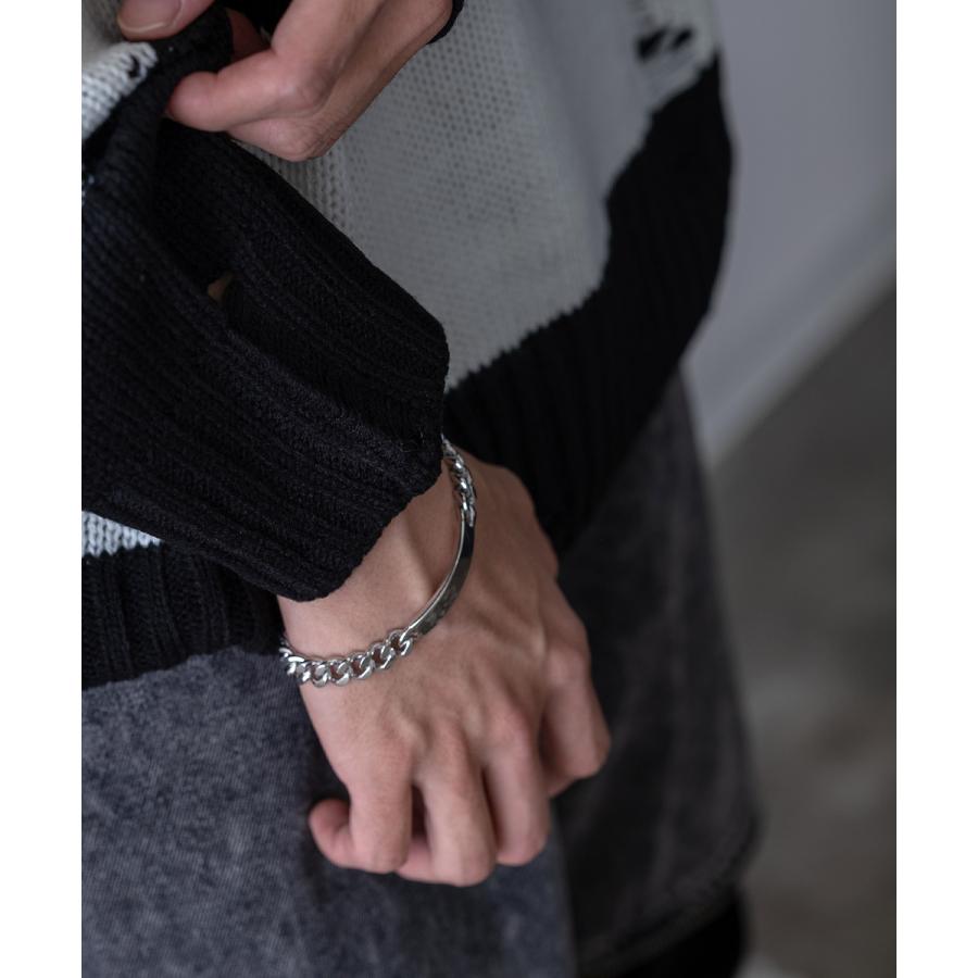 ブレスレット メンズ レディース プレート ターラントチェーン アメカジ カジュアル スケーター ストリート 韓国ファッション ロック モード シルバー ゴールド | improves | 04