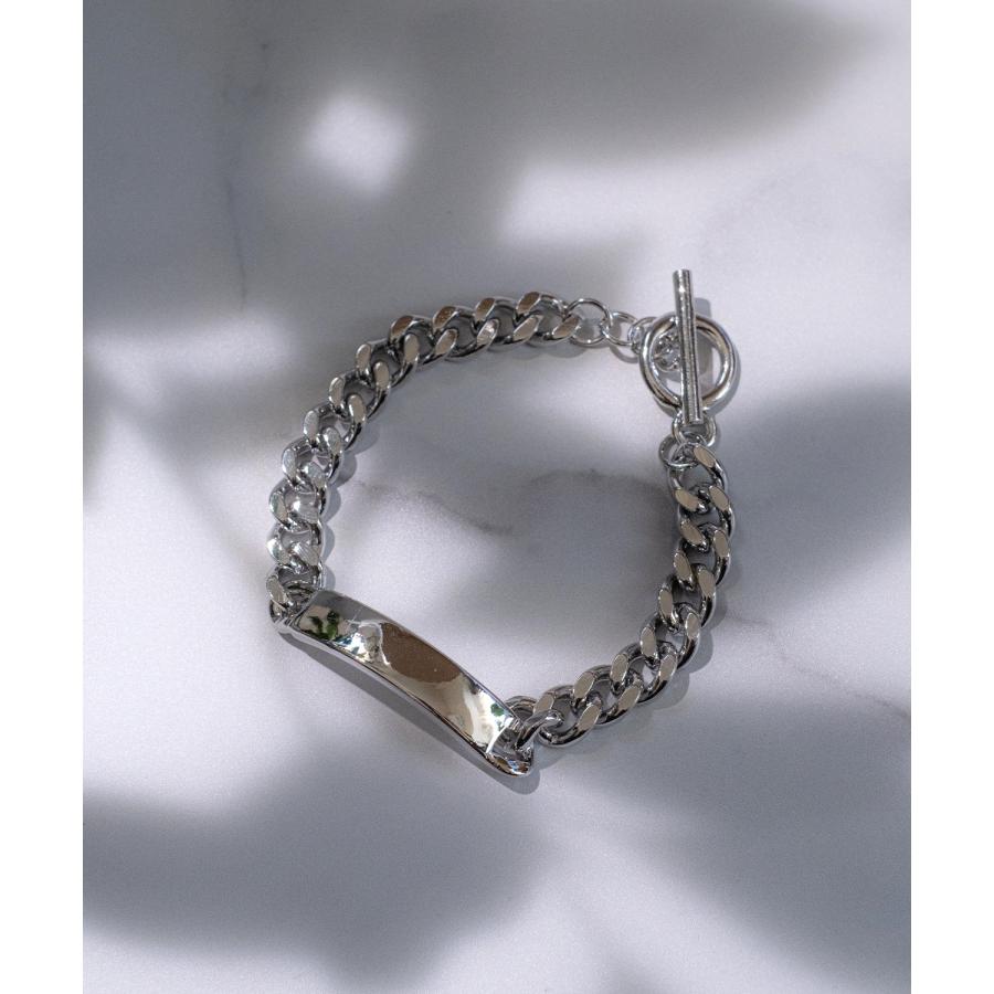 ブレスレット メンズ レディース プレート ターラントチェーン アメカジ カジュアル スケーター ストリート 韓国ファッション ロック モード シルバー ゴールド | improves | 05