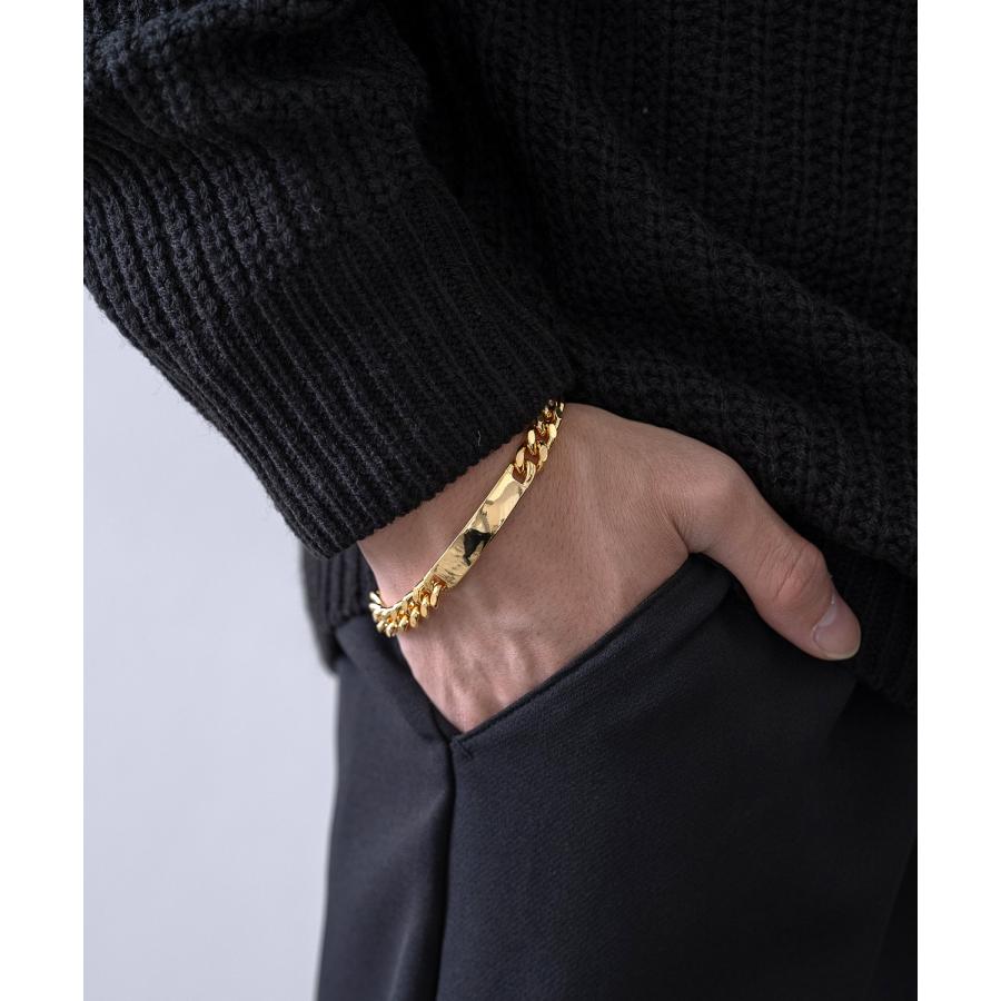 ブレスレット メンズ レディース プレート ターラントチェーン アメカジ カジュアル スケーター ストリート 韓国ファッション ロック モード シルバー ゴールド | improves | 07