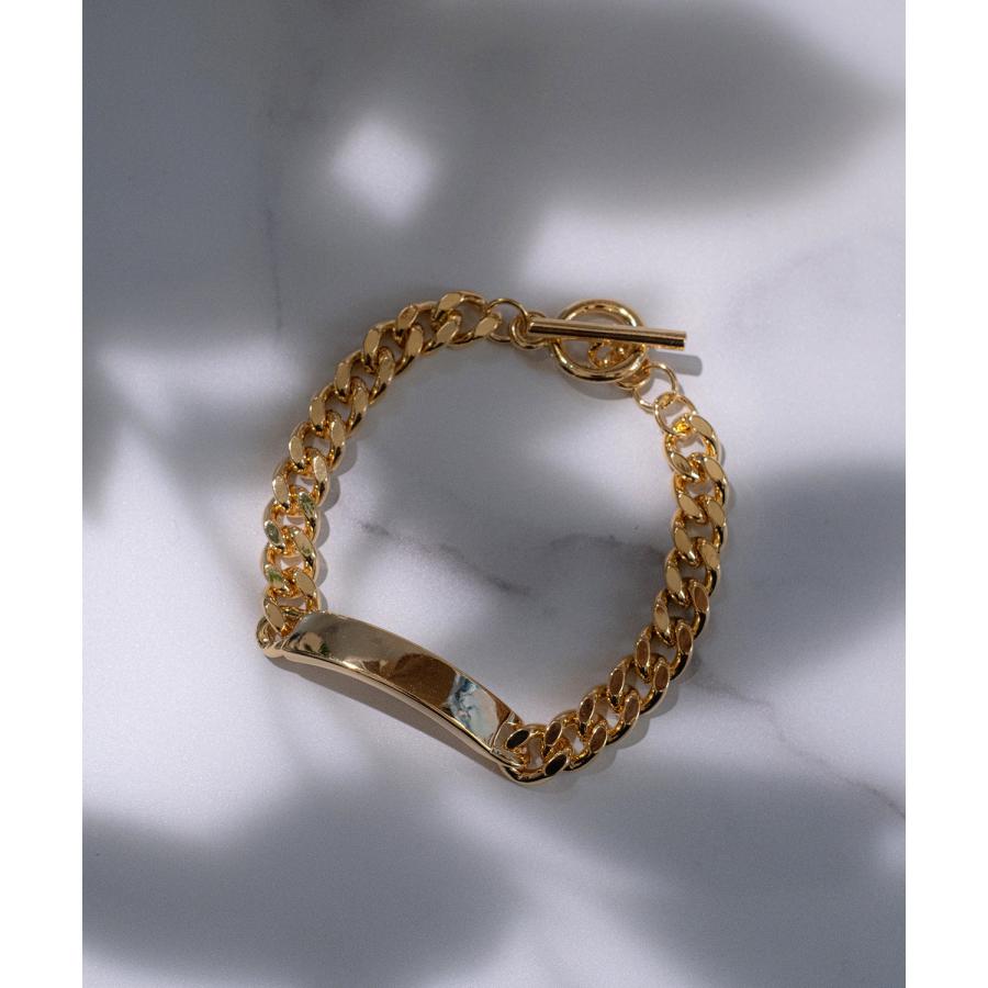 ブレスレット メンズ レディース プレート ターラントチェーン アメカジ カジュアル スケーター ストリート 韓国ファッション ロック モード シルバー ゴールド | improves | 08