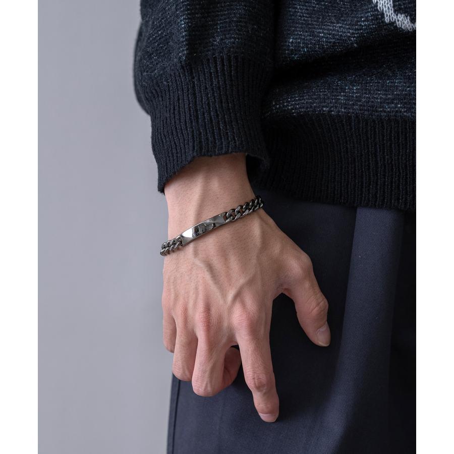 ブレスレット メンズ レディース プレート ターラントチェーン アメカジ カジュアル スケーター ストリート 韓国ファッション ロック モード シルバー ゴールド | improves | 10