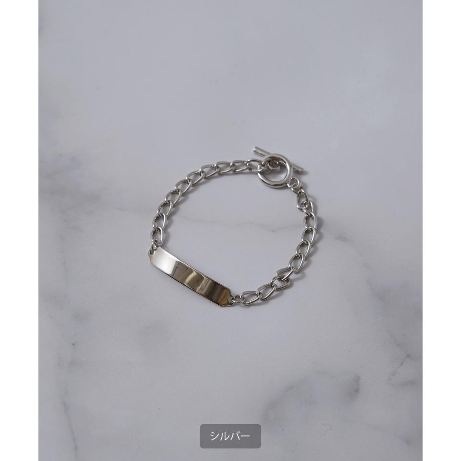 ブレスレット メンズ レディース プレート チェーン アメカジ カジュアル スケーター ストリート 韓国ファッション ロック モード シルバー ゴールド | improves | 05