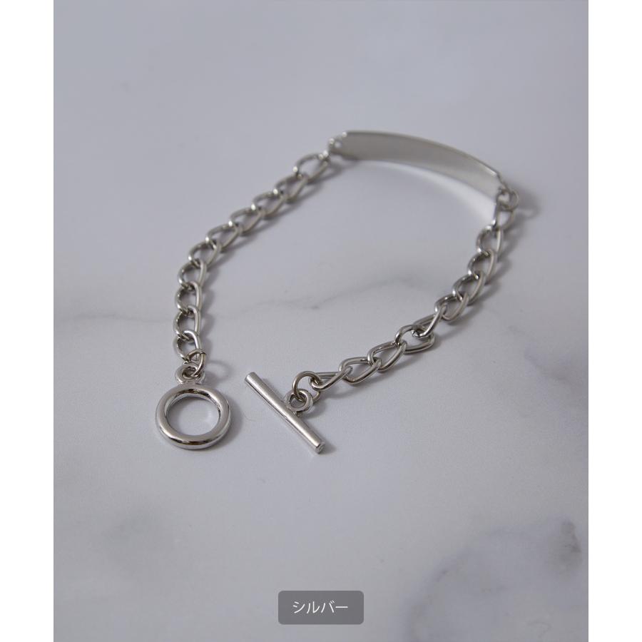 ブレスレット メンズ レディース プレート チェーン アメカジ カジュアル スケーター ストリート 韓国ファッション ロック モード シルバー ゴールド | improves | 06