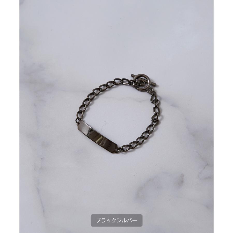 ブレスレット メンズ レディース プレート チェーン アメカジ カジュアル スケーター ストリート 韓国ファッション ロック モード シルバー ゴールド | improves | 11