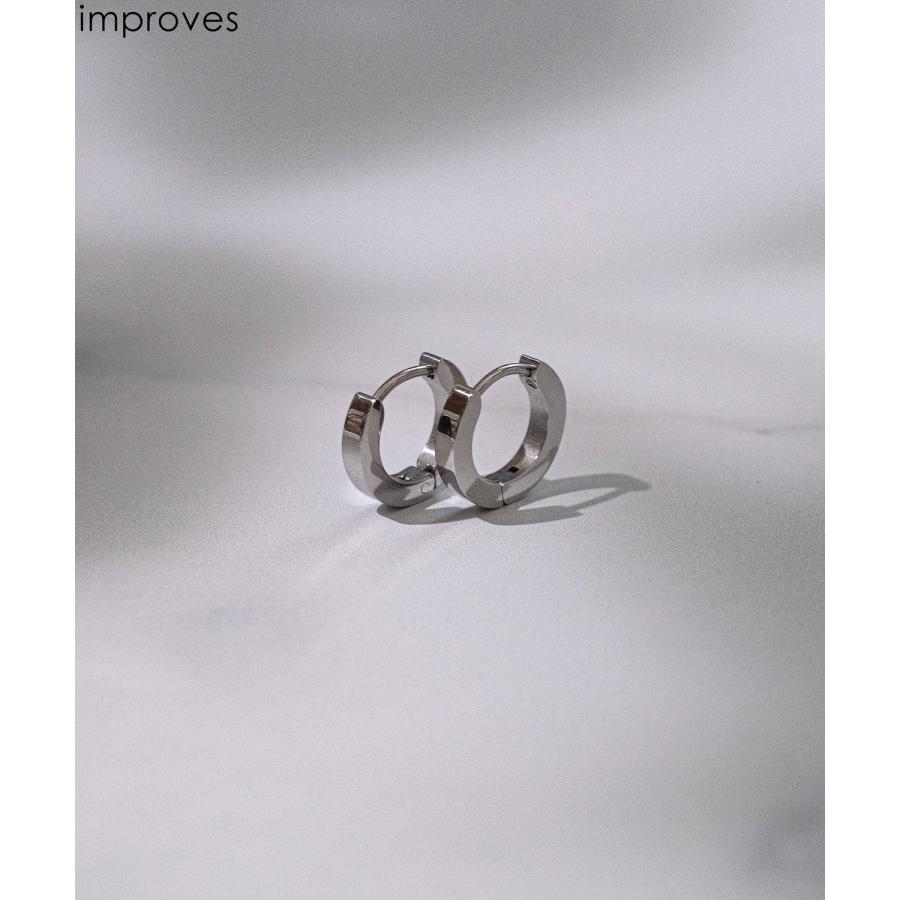 ピアス メンズ レディース リングピアス アクセサリー アメカジ カジュアル スケーター ストリート 韓国ファッション きれいめ シルバー | improves