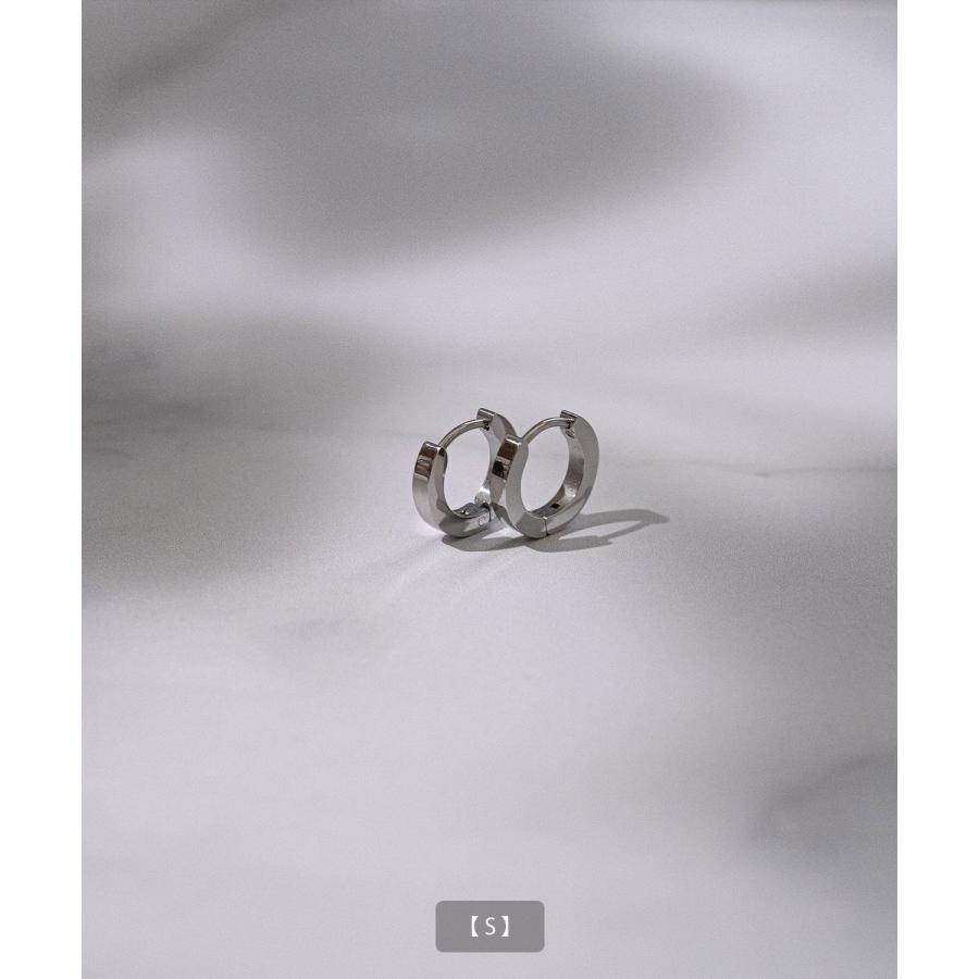 ピアス メンズ レディース リングピアス アクセサリー アメカジ カジュアル スケーター ストリート 韓国ファッション きれいめ シルバー | improves | 02