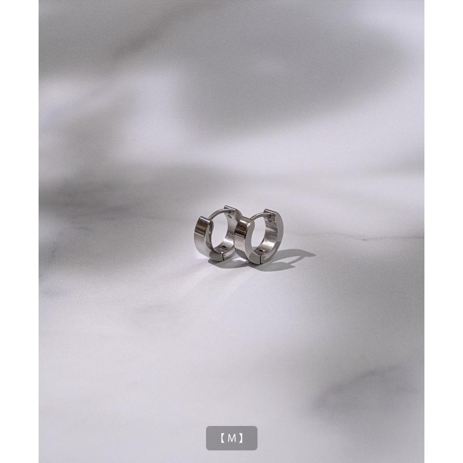 ピアス メンズ レディース リングピアス アクセサリー アメカジ カジュアル スケーター ストリート 韓国ファッション きれいめ シルバー | improves | 04