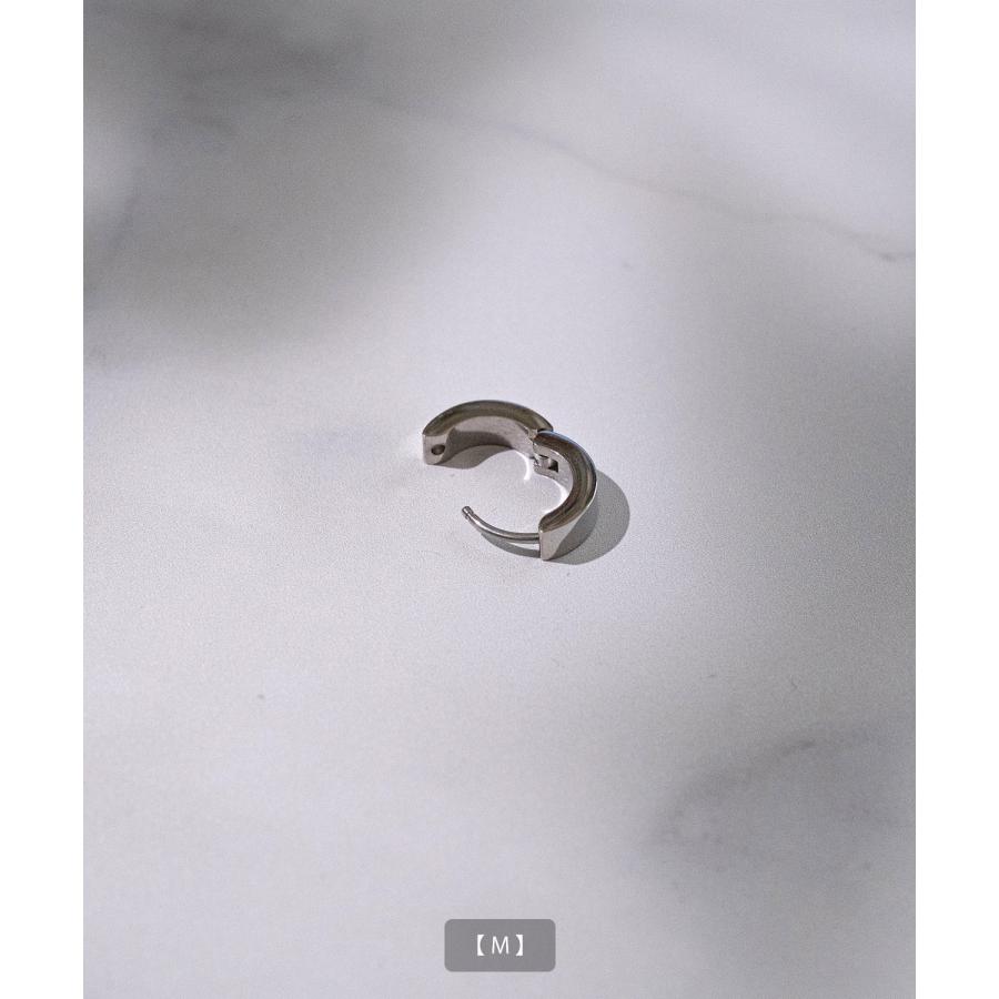 ピアス メンズ レディース リングピアス アクセサリー アメカジ カジュアル スケーター ストリート 韓国ファッション きれいめ シルバー | improves | 05