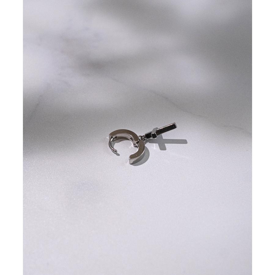 ピアス メンズ レディース クロス リングピアス アクセサリー アメカジ カジュアル スケーター ストリート 韓国ファッション きれいめ シルバー | improves | 04