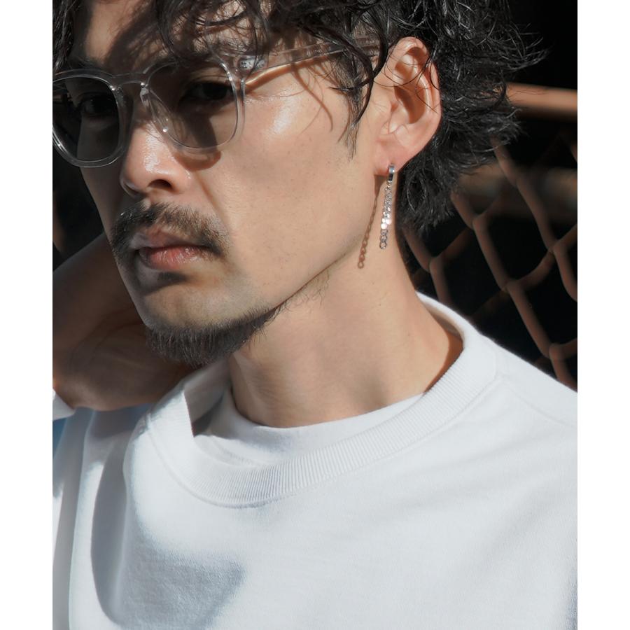 ピアス メンズ レディース チェーン リングピアス アクセサリー アメカジ カジュアル スケーター ストリート 韓国ファッション きれいめ シルバー | improves | 02