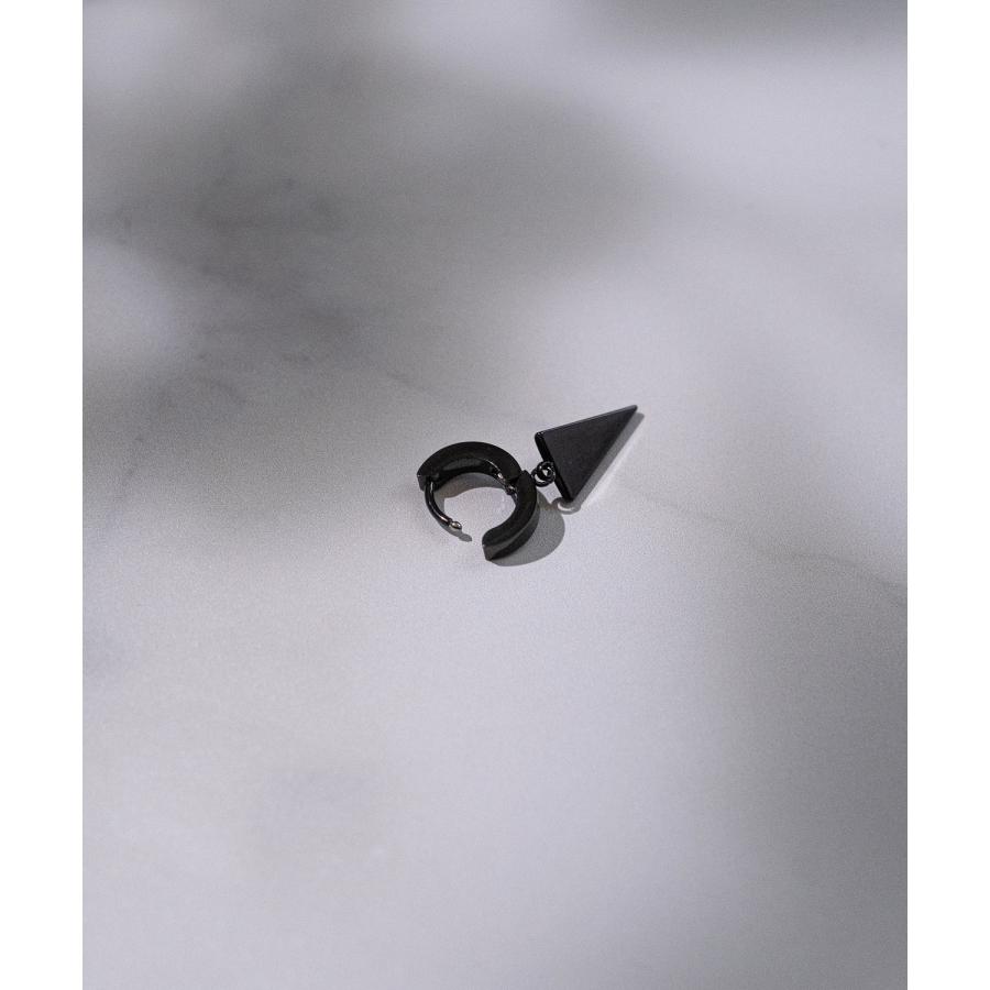 ピアス メンズ レディース 三角 リングピアス アクセサリー アメカジ カジュアル スケーター ストリート 韓国ファッション きれいめ ブラック | improves | 04