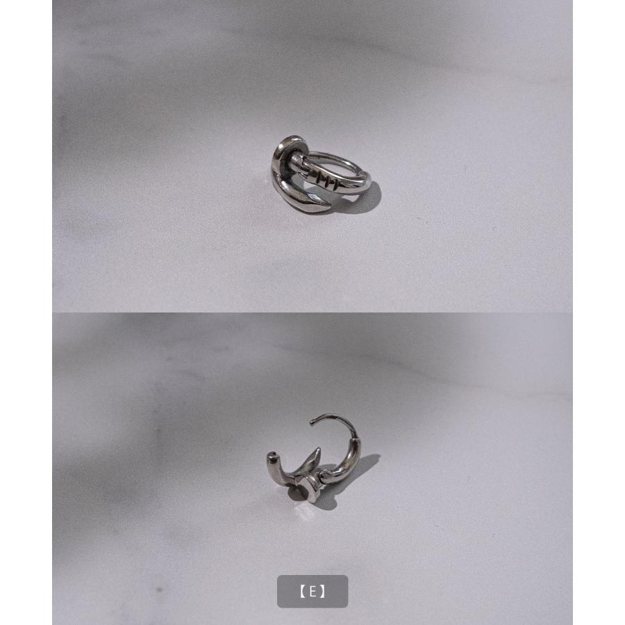 片耳 ピアス メンズ フープピアス アクセサリー アメカジ カジュアル スケーター ストリート 韓国ファッション きれいめ アンティーク シルバー | improves | 19