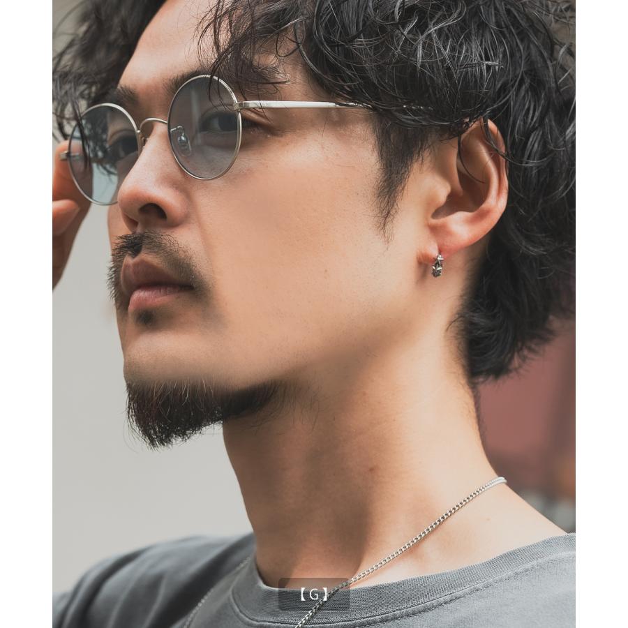 片耳 ピアス メンズ フープピアス アクセサリー アメカジ カジュアル スケーター ストリート 韓国ファッション きれいめ アンティーク シルバー | improves | 22