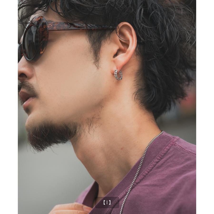片耳 ピアス メンズ フープピアス アクセサリー アメカジ カジュアル スケーター ストリート 韓国ファッション きれいめ アンティーク シルバー | improves | 26