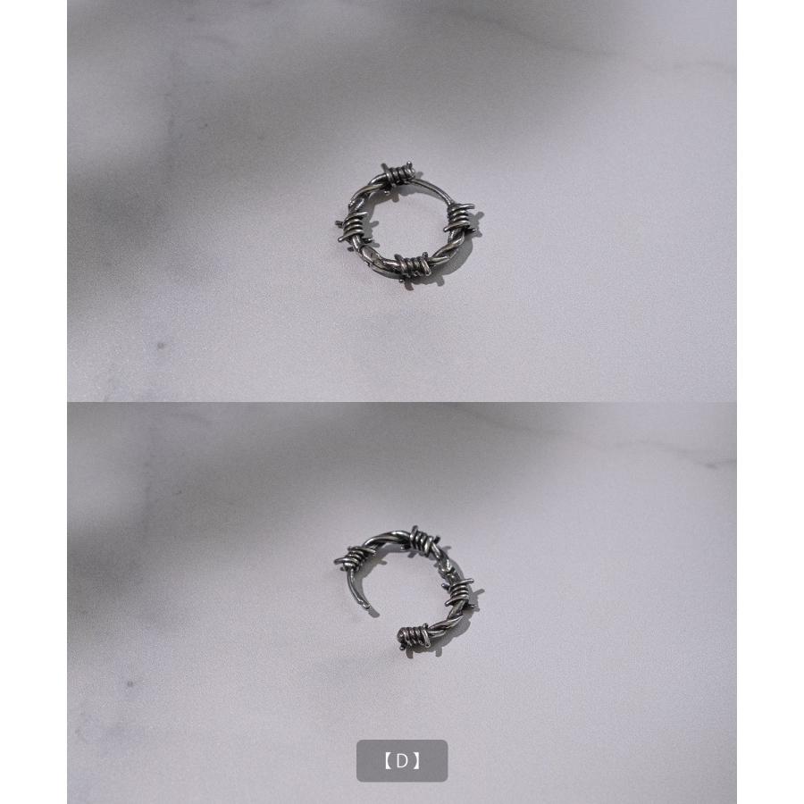 片耳 ピアス メンズ フープピアス アクセサリー アメカジ カジュアル スケーター ストリート 韓国ファッション きれいめ アンティーク シルバー | improves | 17