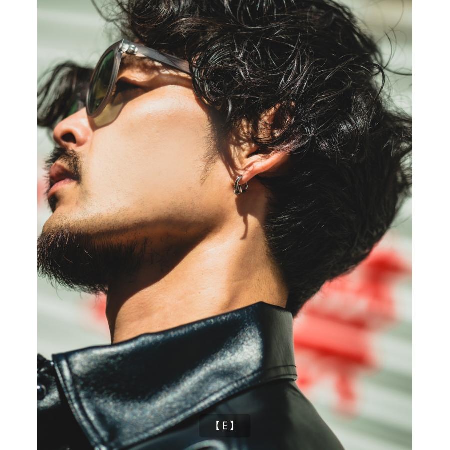 片耳 ピアス メンズ フープピアス アクセサリー アメカジ カジュアル スケーター ストリート 韓国ファッション きれいめ アンティーク シルバー | improves | 18