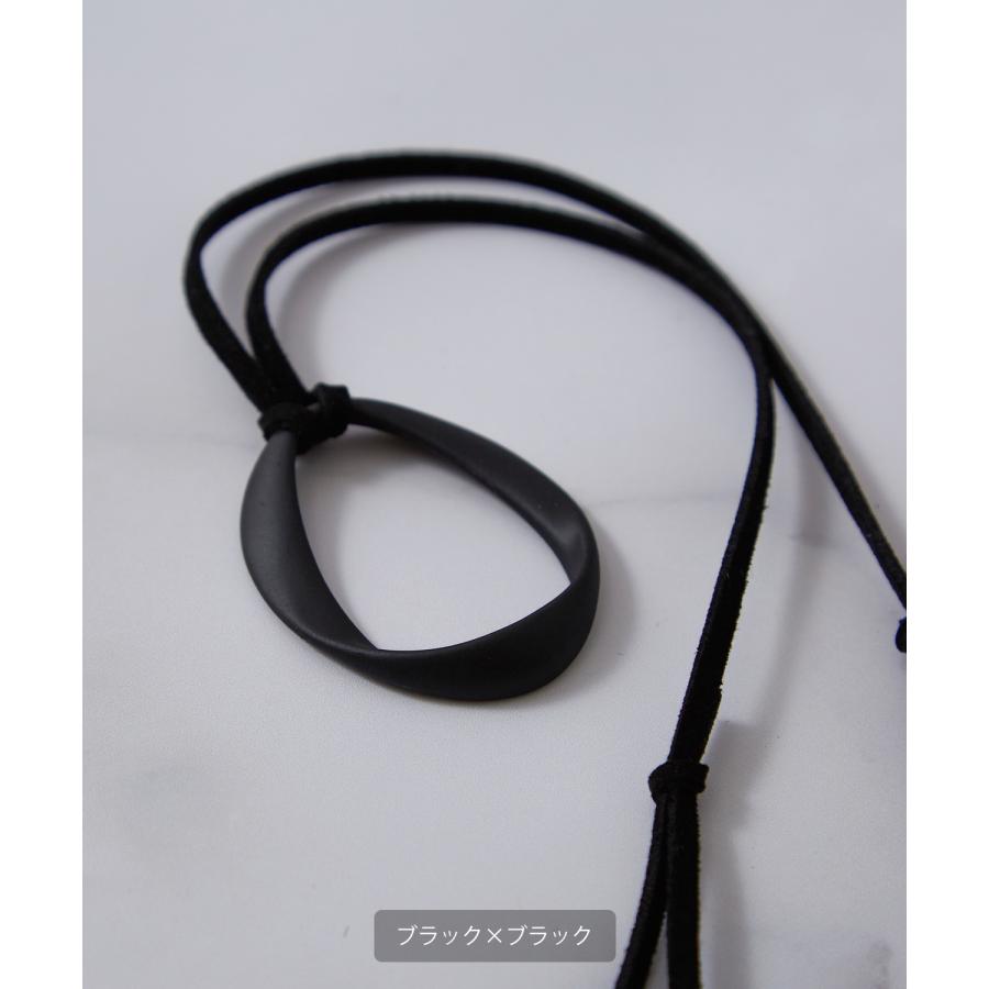 ネックレス メンズ レディース 革紐 リング アメカジ カジュアル スケーター ストリート 韓国ファッション きれいめ モード アンティークシルバー | improves | 07