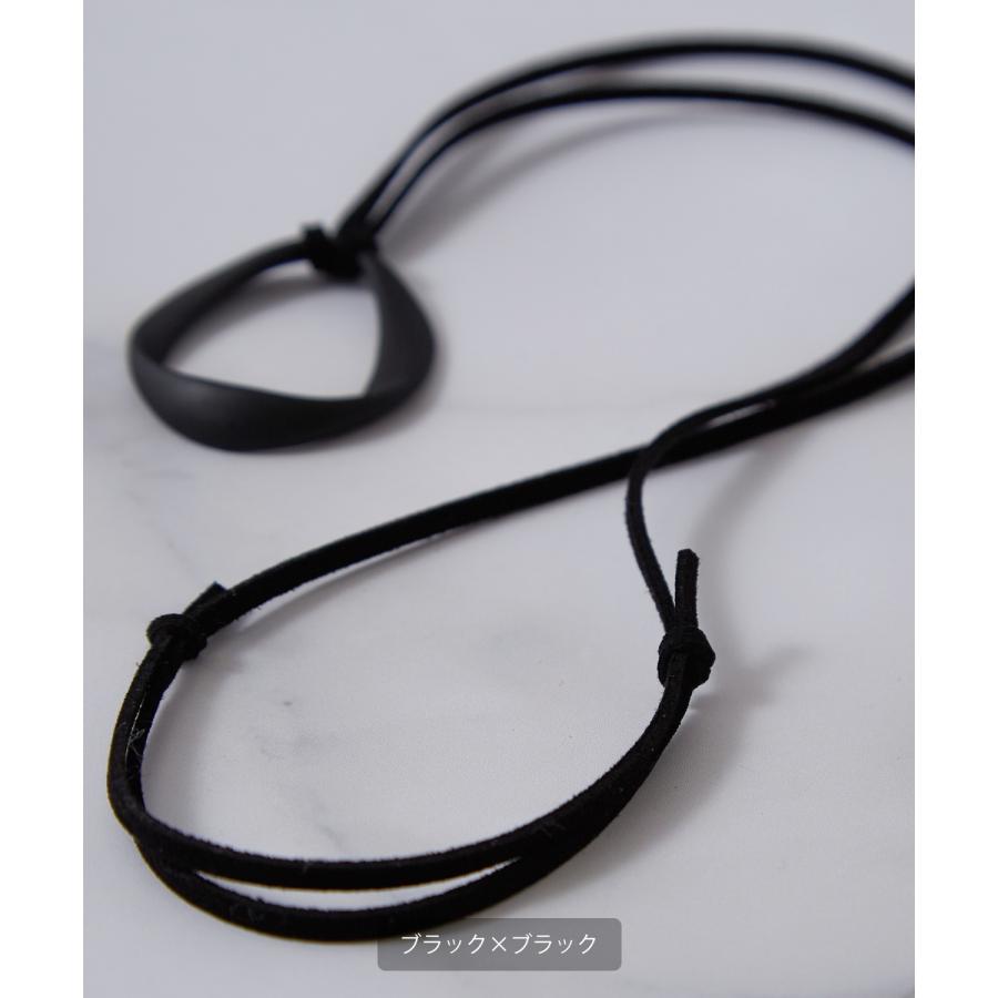 ネックレス メンズ レディース 革紐 リング アメカジ カジュアル スケーター ストリート 韓国ファッション きれいめ モード アンティークシルバー | improves | 09