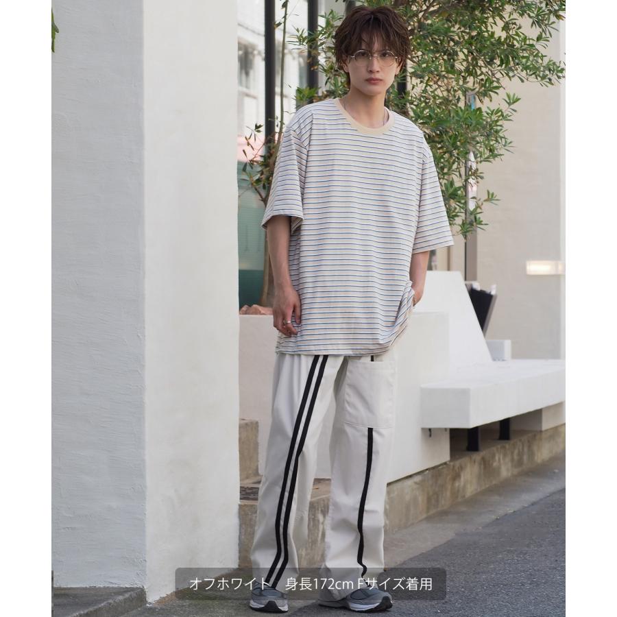 トラックパンツ メンズ 二本ライン ワイドパンツ ストレート イージーパンツ スケーター ストリート アメカジ カジュアル 韓国ファッション 古着MIX スケーター | improves | 06