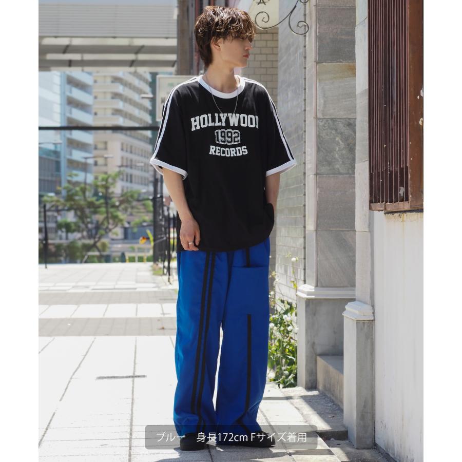 トラックパンツ メンズ 二本ライン ワイドパンツ ストレート イージーパンツ スケーター ストリート アメカジ カジュアル 韓国ファッション 古着MIX スケーター | improves | 11