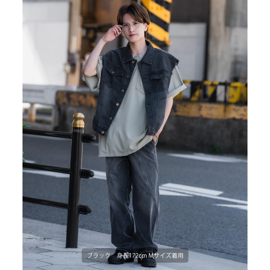 improves（インプローブス） デニムパンツ メンズ ステッチデザイン