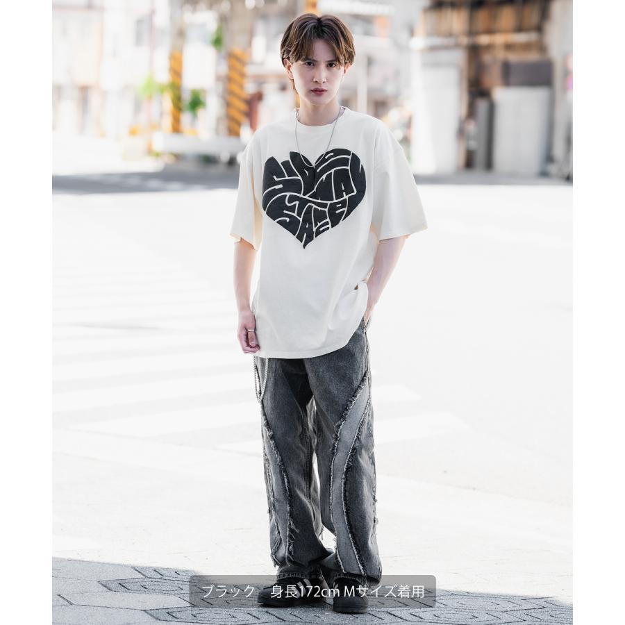 デニムパンツ メンズ フリンジデザイン ジーンズ ワイドパンツ ヴィンテージ ストリート アメカジ カジュアル 韓国ファッション スケーター 古着 | improves | 09