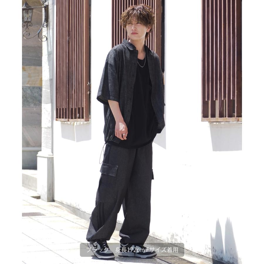 improves デニムパンツ メンズ サイドライン カーゴパンツ